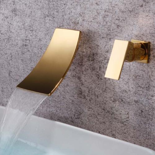 in-wall brass concealed basin mixer taps