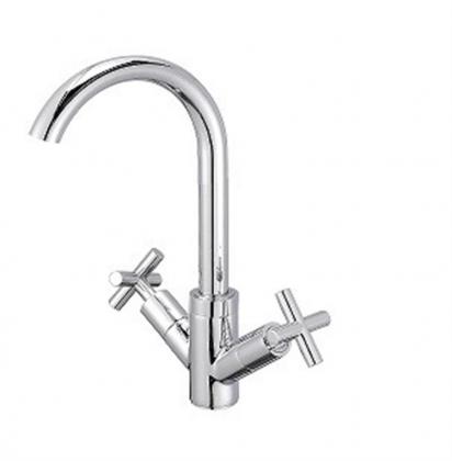 Chrome kitchen water faucets