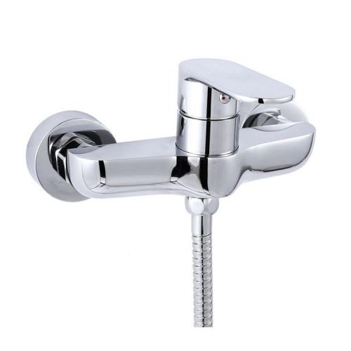 Wall mount single handle shower faucet